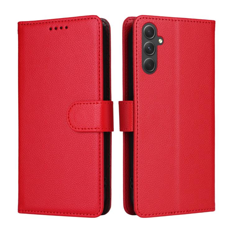 For Samsung Galaxy A54 5G Litchi Texture RFID Blocking 3-Card Wallet Leather Phone Case