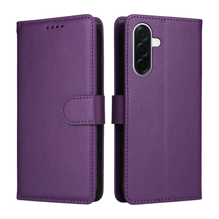 For Galaxy A37 5G Litchi Texture RFID Blocking 3-Card Wallet Leather Phone Case