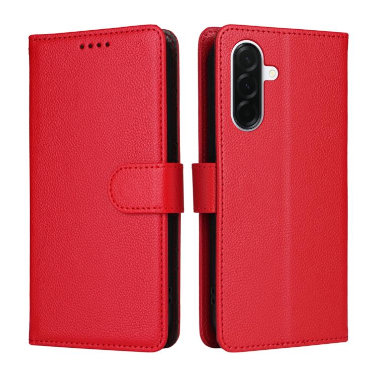 For Galaxy A37 5G Litchi Texture RFID Blocking 3-Card Wallet Leather Phone Case