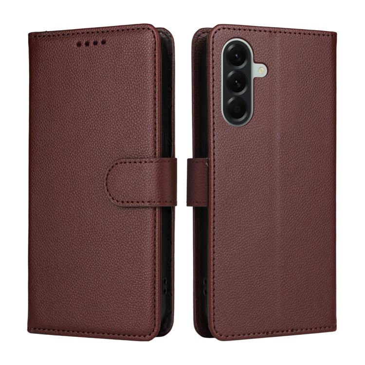 For Galaxy A57 5G Litchi Texture RFID Blocking 3-Card Wallet Leather Phone Case