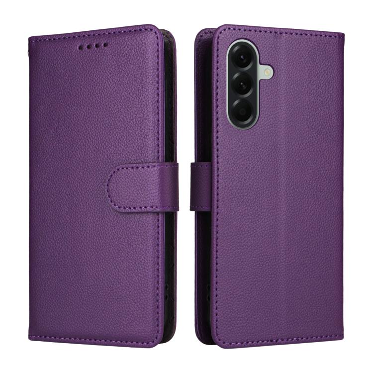For Galaxy A57 5G Litchi Texture RFID Blocking 3-Card Wallet Leather Phone Case