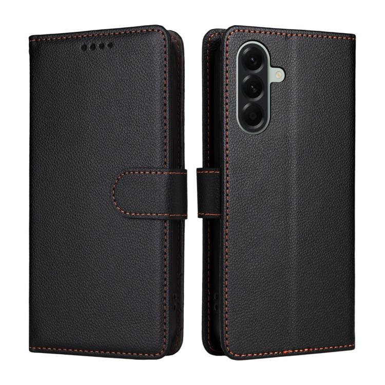 For Galaxy A57 5G Litchi Texture RFID Blocking 3-Card Wallet Leather Phone Case