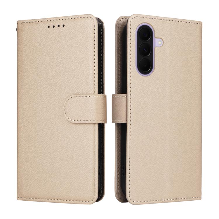 For Galaxy A27 5G Litchi Texture RFID Blocking 3-Card Wallet Leather Phone Case