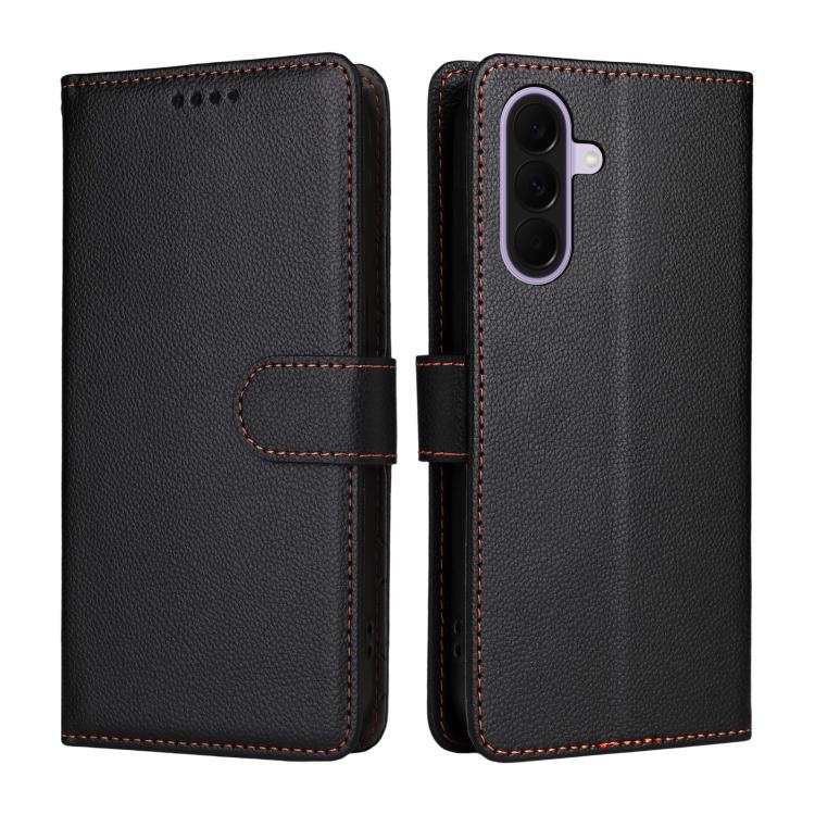 For Galaxy A27 5G Litchi Texture RFID Blocking 3-Card Wallet Leather Phone Case