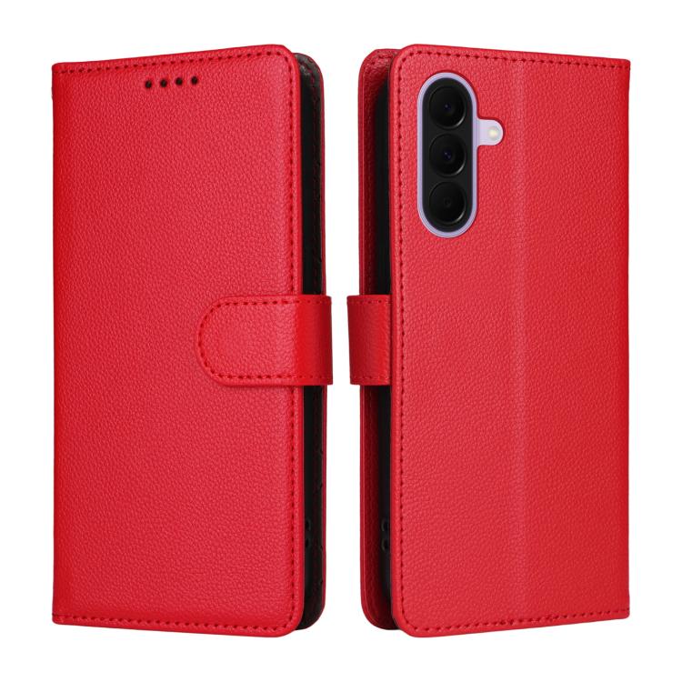 For Galaxy A27 5G Litchi Texture RFID Blocking 3-Card Wallet Leather Phone Case