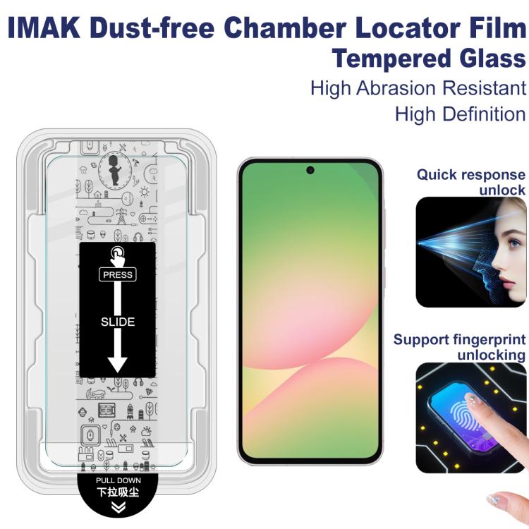For Samsung Galaxy A36 5G / A56 5G imak Dust-free Chamber Locator H Series Tempered Glass Film