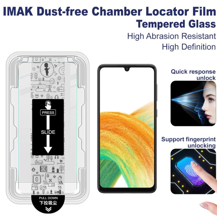 For Samsung Galaxy A42 5G imak Dust-free Chamber Locator H Series Tempered Glass Film