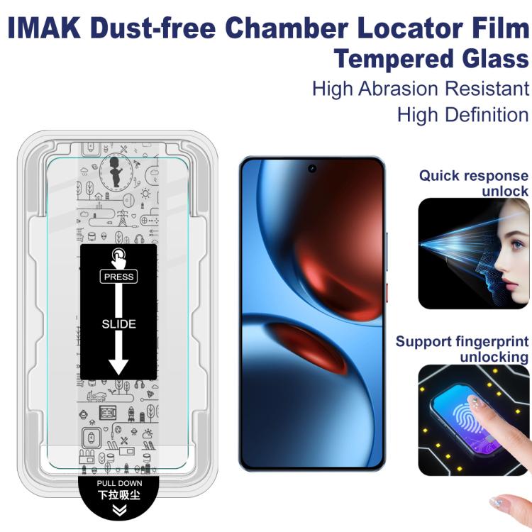 For Realme GT 7 5G Global imak Dust-free Chamber Locator H Series Tempered Glass Film