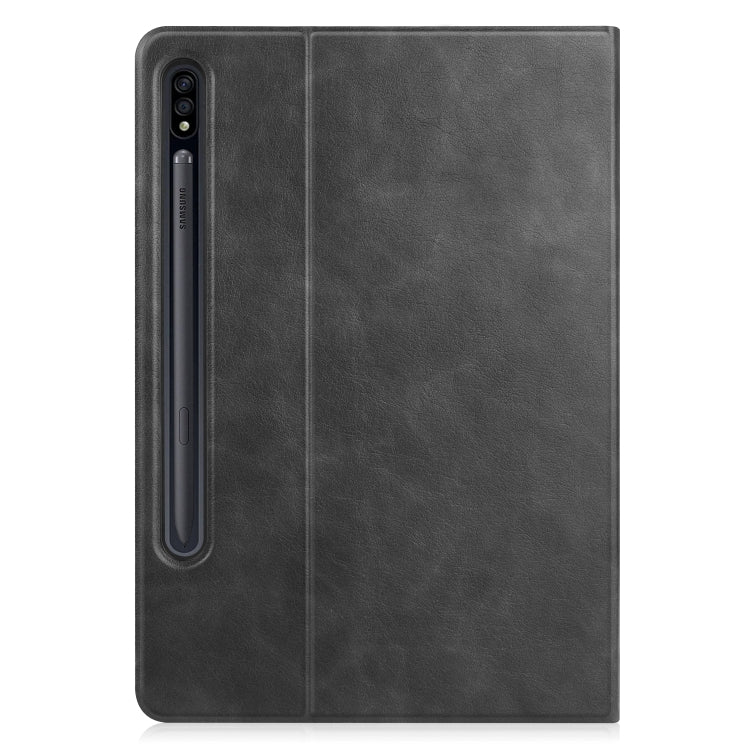 For Samsung Galaxy Tab S8+ / Tab S8 Plus /  Tab S7 FE / Tab S7+ T970 Cowhide Texture TPU Tablet Horizontal Flip Leather Case with Holder & Sleep / Wake-Up Function & Pen Slot