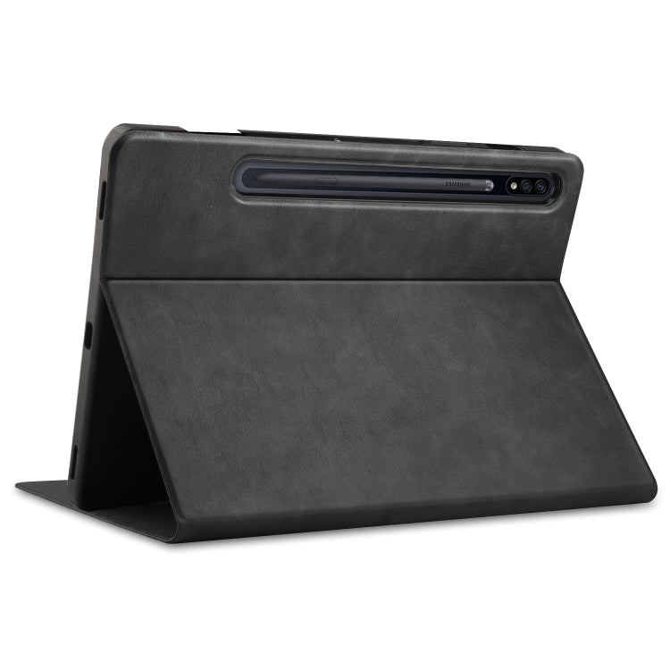 For Samsung Galaxy Tab S8+ / Tab S8 Plus /  Tab S7 FE / Tab S7+ T970 Cowhide Texture TPU Tablet Horizontal Flip Leather Case with Holder & Sleep / Wake-Up Function & Pen Slot