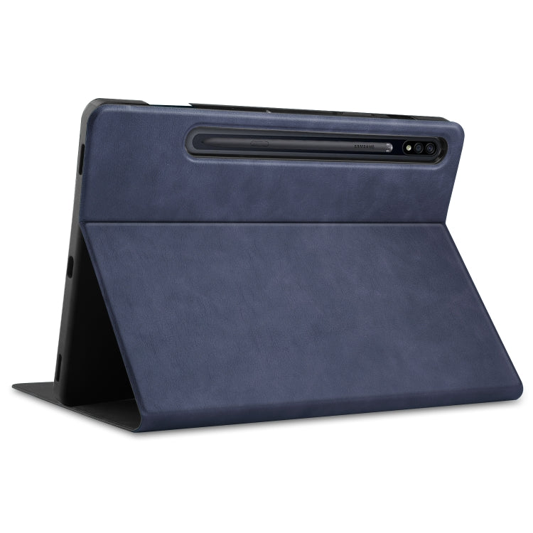 For Samsung Galaxy Tab S8+ / Tab S8 Plus /  Tab S7 FE / Tab S7+ T970 Cowhide Texture TPU Tablet Horizontal Flip Leather Case with Holder & Sleep / Wake-Up Function & Pen Slot