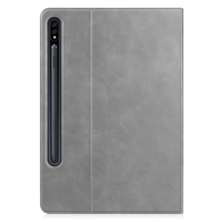 For Samsung Galaxy Tab S8+ / Tab S8 Plus /  Tab S7 FE / Tab S7+ T970 Cowhide Texture TPU Tablet Horizontal Flip Leather Case with Holder & Sleep / Wake-Up Function & Pen Slot
