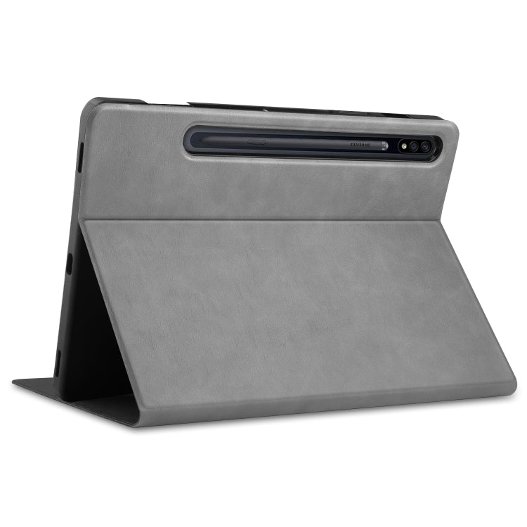 For Samsung Galaxy Tab S8+ / Tab S8 Plus /  Tab S7 FE / Tab S7+ T970 Cowhide Texture TPU Tablet Horizontal Flip Leather Case with Holder & Sleep / Wake-Up Function & Pen Slot