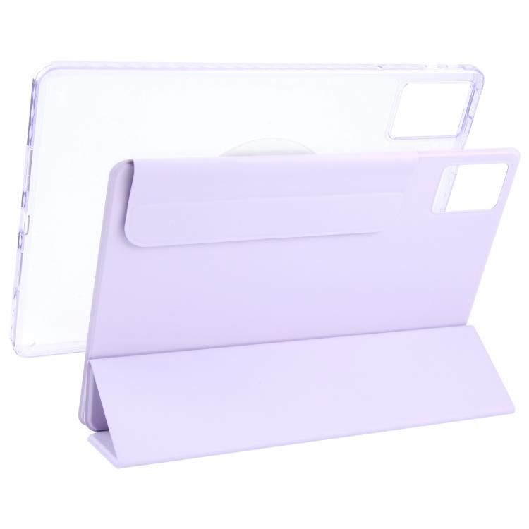 For Lenovo Xiaoxin Pad 11 2025 Trifold Magnetic Split Acrylic Leather Tablet Case