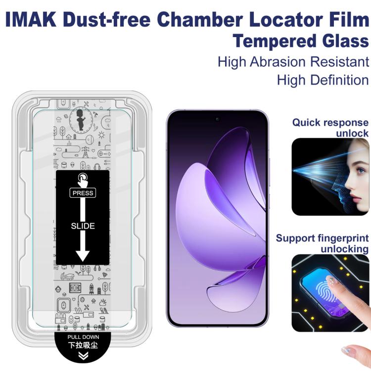 For OPPO Reno13 Global imak Dust-free Chamber Locator H Series Tempered Glass Film