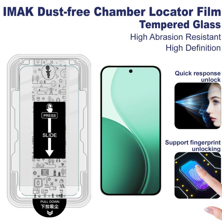 For OPPO Reno14 Global imak Dust-free Chamber Locator H Series Tempered Glass Film