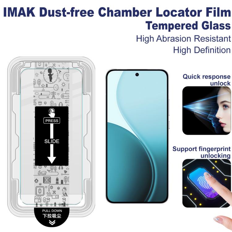 For OPPO Reno14 Pro Global imak Dust-free Chamber Locator H Series Tempered Glass Film