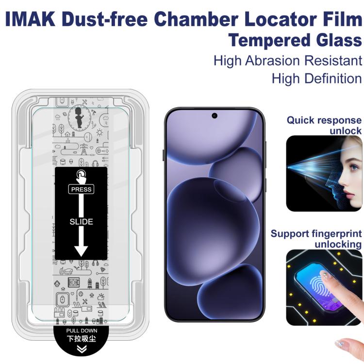 For OPPO Find X8s+ imak Dust-free Chamber Locator H Series Tempered Glass Film
