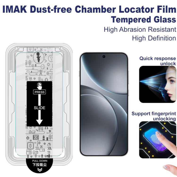 For OPPO Find X9 imak Dust-free Chamber Locator H Series Tempered Glass Film