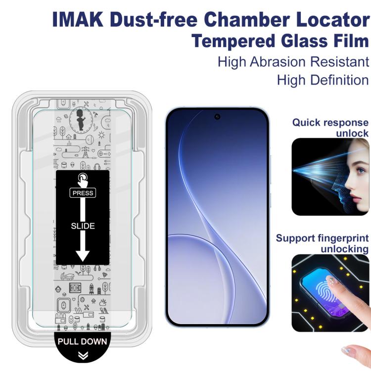 For OPPO Reno15 Pro 5G Global imak Dust-free Chamber Locator H Series Tempered Glass Film