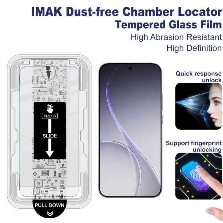 For OPPO Reno15 Pro Max 5G Global imak Dust-free Chamber Locator H Series Tempered Glass Film