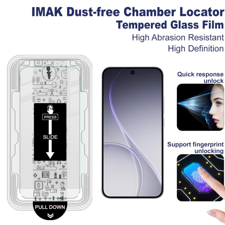 For OPPO Reno15 5G Global imak Dust-free Chamber Locator H Series Tempered Glass Film