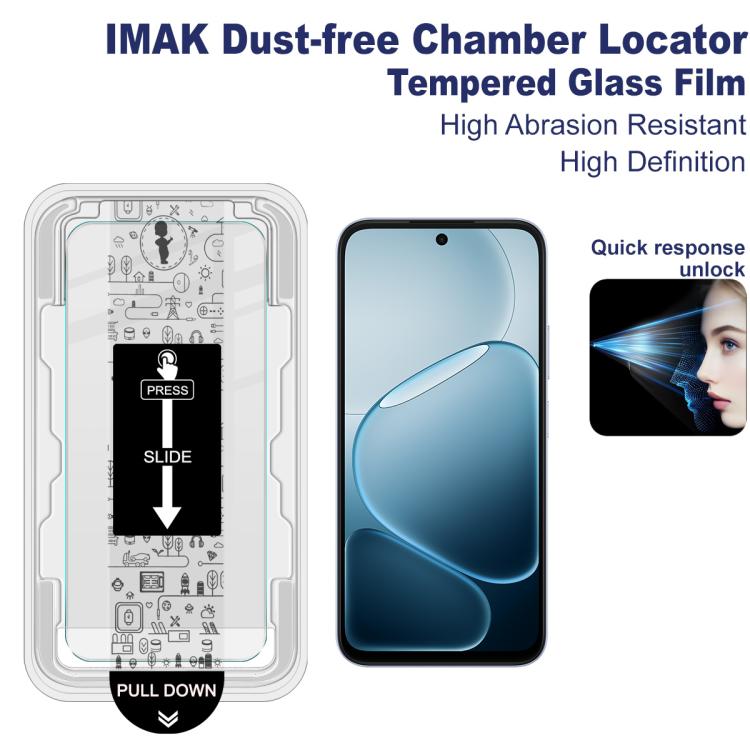 For OPPO A6x 4G / A6x 5G imak Dust-free Chamber Locator H Series Tempered Glass Film