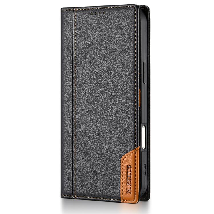 For iPhone 17 Pro Max N.BEKUS P3 RFID Stitching Magnetic Flip Leather Phone Case