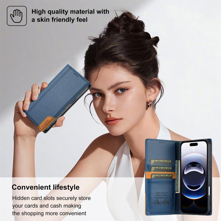 For iPhone 17 Pro Max N.BEKUS P3 RFID Stitching Magnetic Flip Leather Phone Case