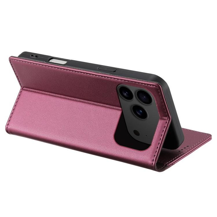 For iPhone 17 Pro Max N.BEKUS P3 RFID Stitching Magnetic Flip Leather Phone Case