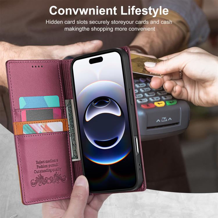 For iPhone 17 Pro Max N.BEKUS P3 RFID Stitching Magnetic Flip Leather Phone Case
