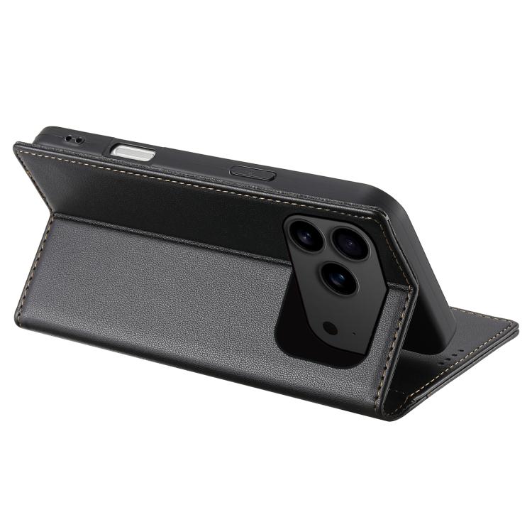 For iPhone 17 Pro N.BEKUS P3 RFID Stitching Magnetic Flip Leather Phone Case