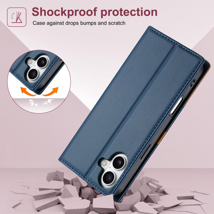 For iPhone 17 N.BEKUS P3 RFID Stitching Magnetic Flip Leather Phone Case