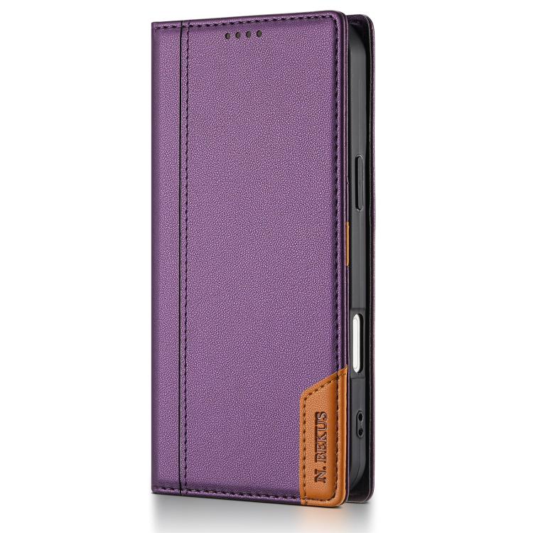 For iPhone 17 N.BEKUS P3 RFID Stitching Magnetic Flip Leather Phone Case