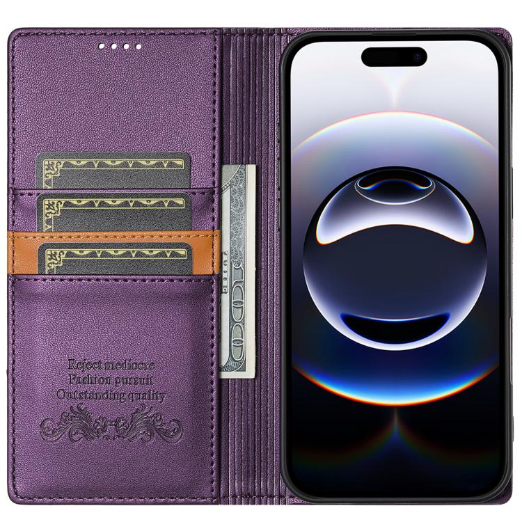 For iPhone 17 N.BEKUS P3 RFID Stitching Magnetic Flip Leather Phone Case