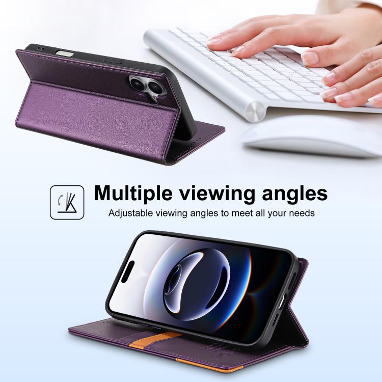 For iPhone 17 N.BEKUS P3 RFID Stitching Magnetic Flip Leather Phone Case