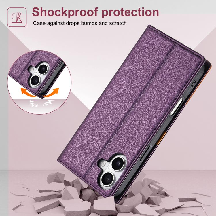 For iPhone 17 N.BEKUS P3 RFID Stitching Magnetic Flip Leather Phone Case