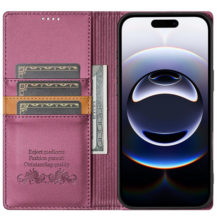 For iPhone 17 N.BEKUS P3 RFID Stitching Magnetic Flip Leather Phone Case
