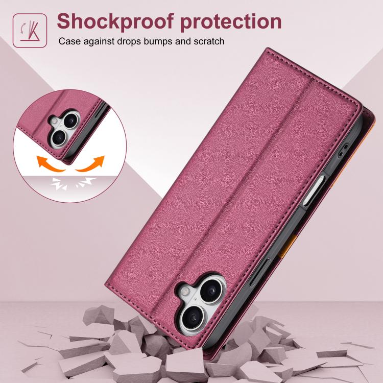 For iPhone 17 N.BEKUS P3 RFID Stitching Magnetic Flip Leather Phone Case