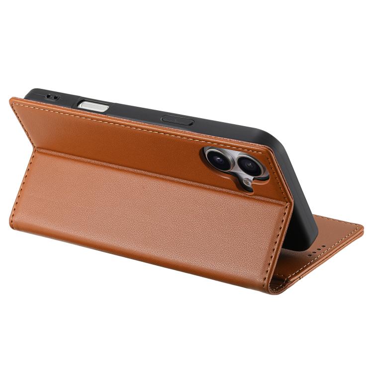 For iPhone 17 N.BEKUS P3 RFID Stitching Magnetic Flip Leather Phone Case