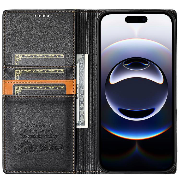 For iPhone Air N.BEKUS P3 RFID Stitching Magnetic Flip Leather Phone Case