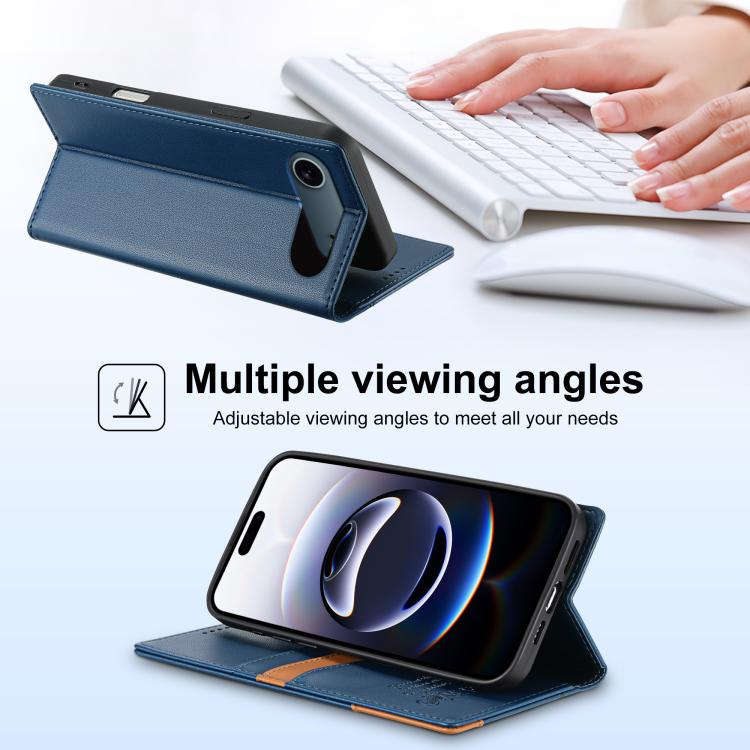 For iPhone Air N.BEKUS P3 RFID Stitching Magnetic Flip Leather Phone Case