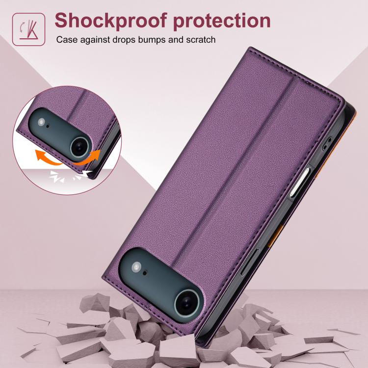 For iPhone Air N.BEKUS P3 RFID Stitching Magnetic Flip Leather Phone Case