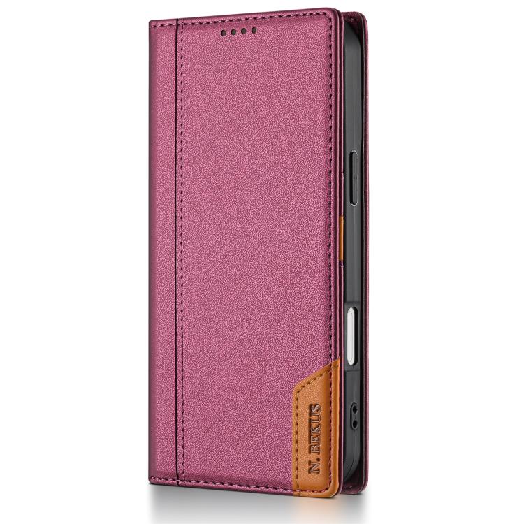 For iPhone Air N.BEKUS P3 RFID Stitching Magnetic Flip Leather Phone Case