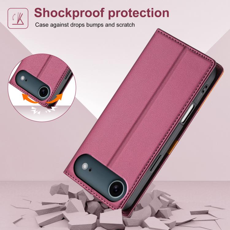 For iPhone Air N.BEKUS P3 RFID Stitching Magnetic Flip Leather Phone Case