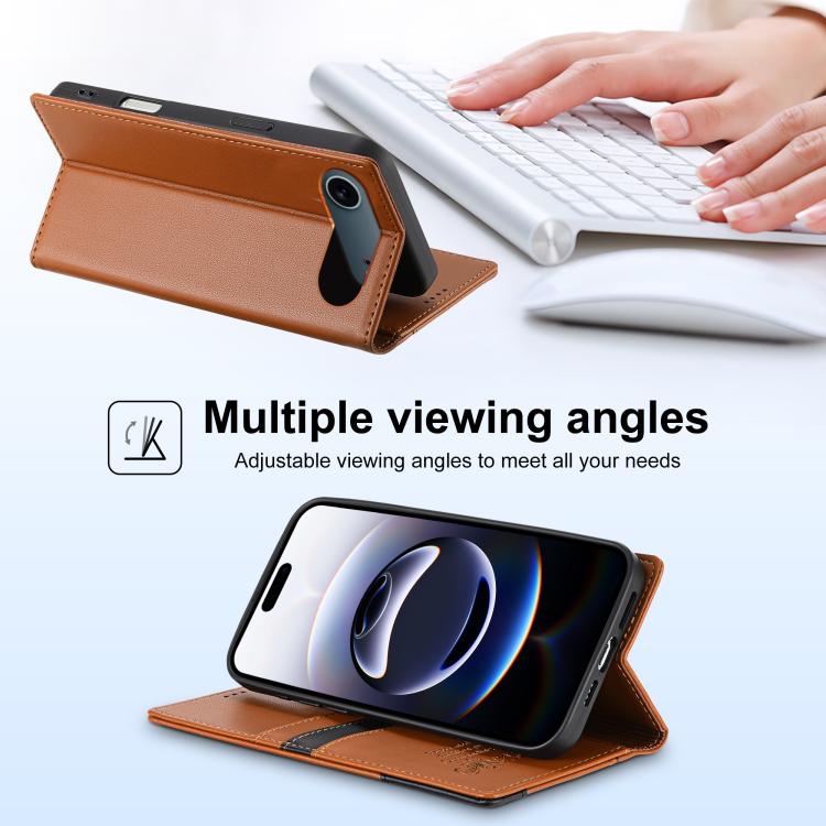 For iPhone Air N.BEKUS P3 RFID Stitching Magnetic Flip Leather Phone Case