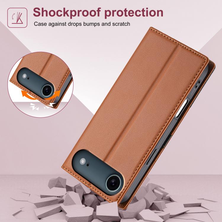 For iPhone Air N.BEKUS P3 RFID Stitching Magnetic Flip Leather Phone Case