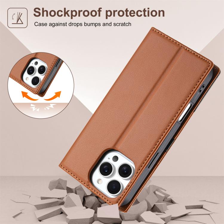 For iPhone 16 Pro Max N.BEKUS P3 RFID Stitching Magnetic Flip Leather Phone Case