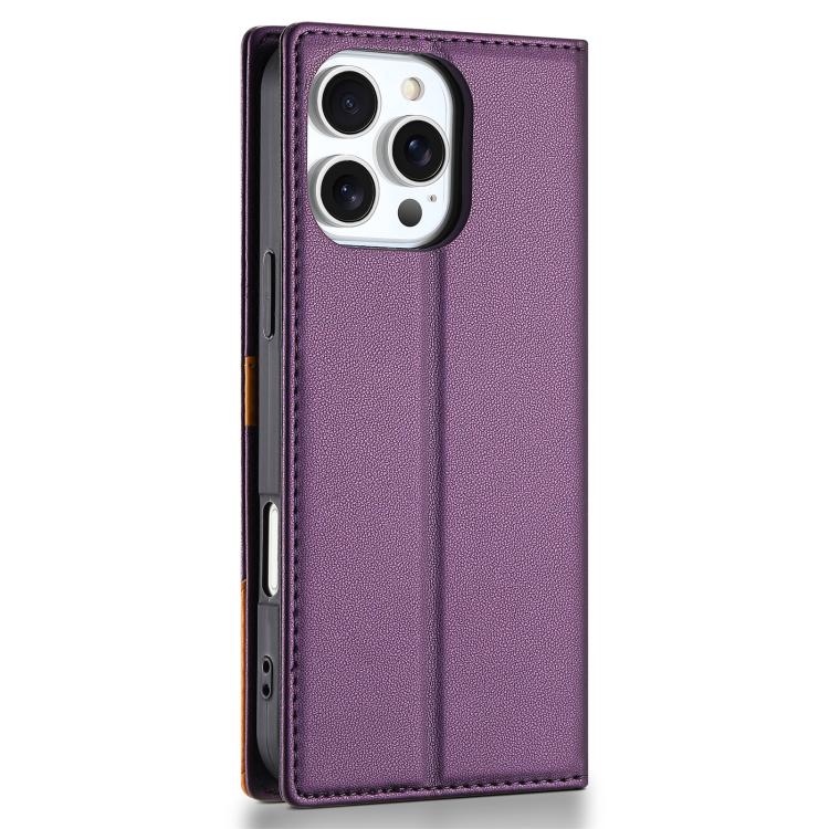 For iPhone 16 Pro N.BEKUS P3 RFID Stitching Magnetic Flip Leather Phone Case