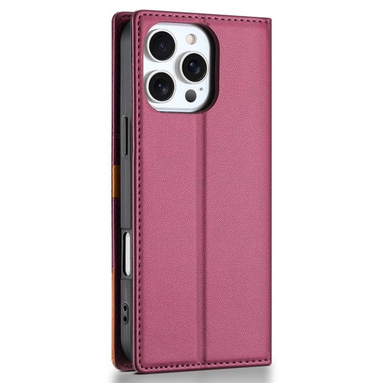 For iPhone 16 Pro N.BEKUS P3 RFID Stitching Magnetic Flip Leather Phone Case